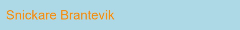 Snickare i Brantevik