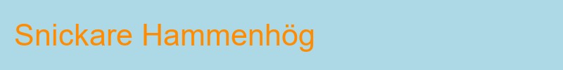 Snickare i Hammenhög