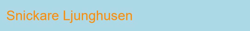 Snickare i Ljunghusen