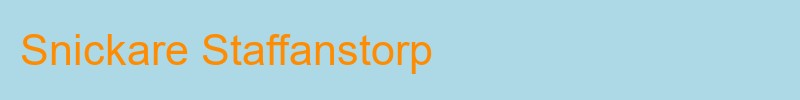Snickare i Staffanstorp